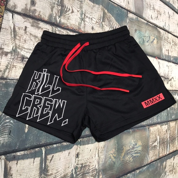 🏇 Kill Crew Black Shorts with Red Accents - Picture 9 of 9